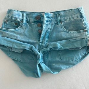One teaspoon shorts in teal